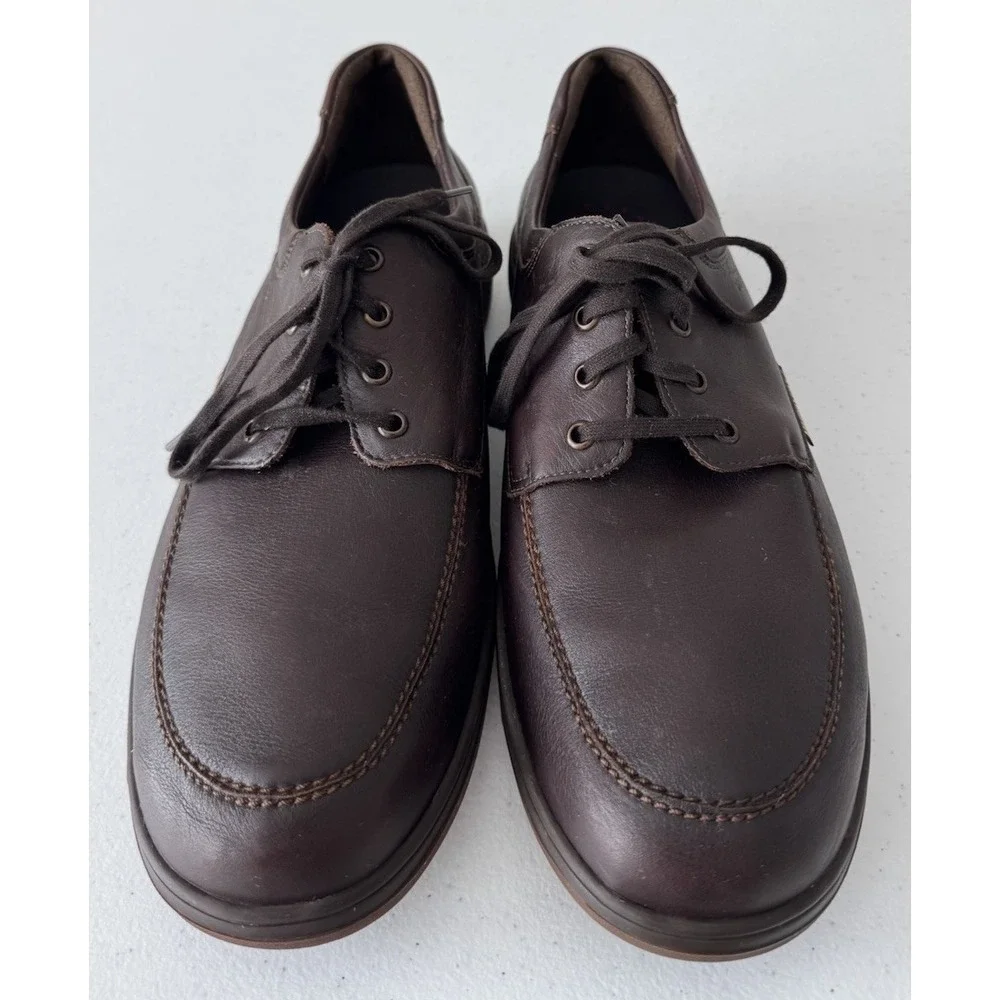Mephisto Douk Hydroprotect Moc Toe Derby Brown Leather Men's‎ Shoe Size 12 M US